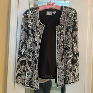 Sequined black blazer